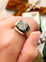 14k Vintage Gold Bearing Quartz Ring