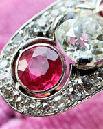 14k Victorian OMC Diamond & Ruby Ring