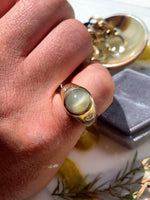 14k 10.33 Cat's Eye Chrysoberyl Cabochon Ring