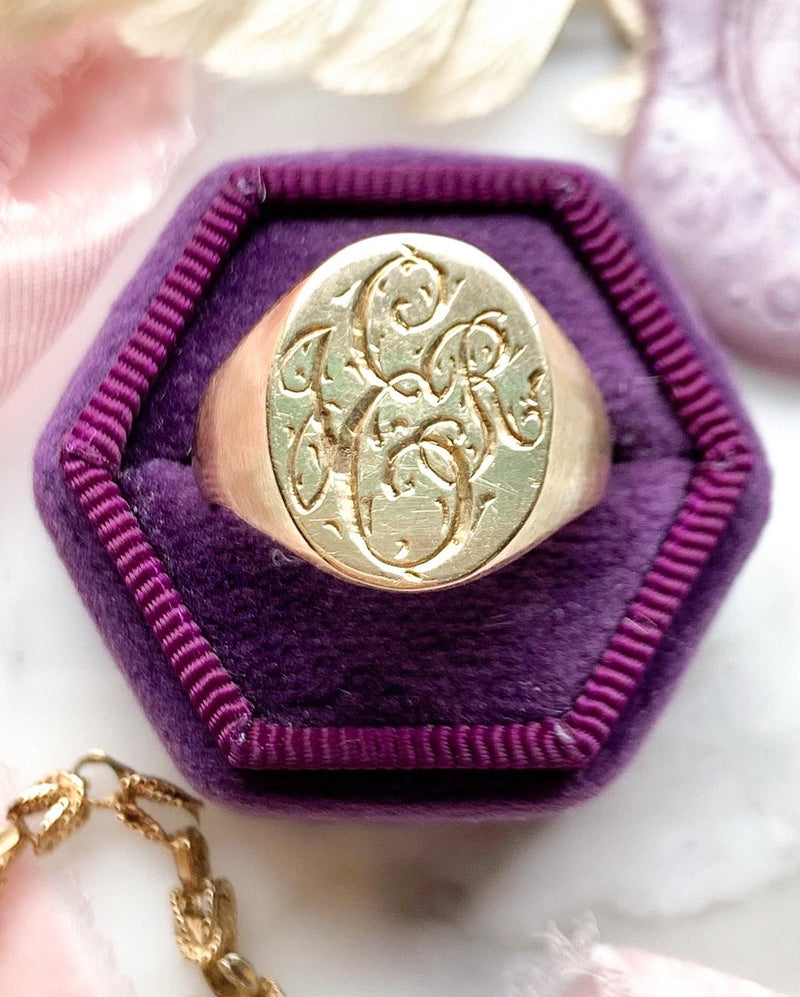 14k Vintage Signet Ring