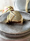 14K Diamond Cigar Band